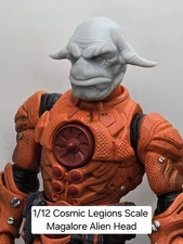 3d Printed COSMIC MANGALORE ALIEN HEAD Head 1.0 Scale COSMIC Legions 1/12 figure