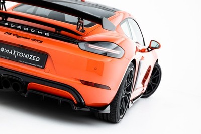 Maxton Design Diffusor Heckansatz passend für Porsche 718 Cayman GTS 982c schwar