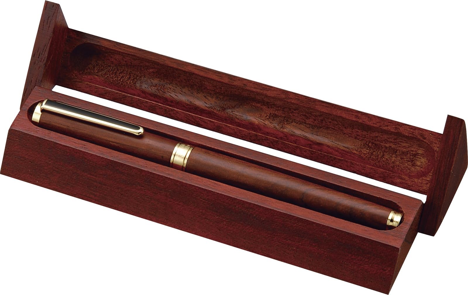 Kyocera Ceramic Ball Water Based Wooden Ballpoint Pen Brown