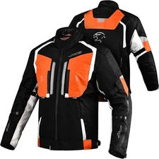 JAG Men's All Season Reflective Mesh Motorcycle Jacket | CE Armored Dual Sports