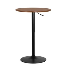 MoNiBloom 23.6 Round Cocktail Bar Table with Metal Base, Rotatable Tall Bistro