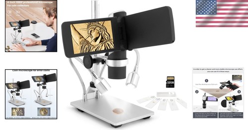 Enhanced AD203 Handmikroskop - 220g Leichtbauweise mit Metallstativ - Bild 2 von 11