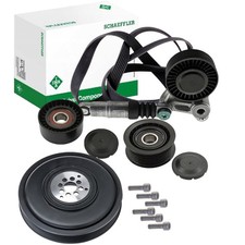 INA 6PK2460 Keilrippenriemen + Riemenscheiben Satz für AUDI A4 B8 A5 A6 Q5 3.0D
