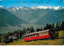 Trains - Switzerland - Rigi - Vitznau-Rigi-Bahn with the Bernese Alps - Marcophilia au