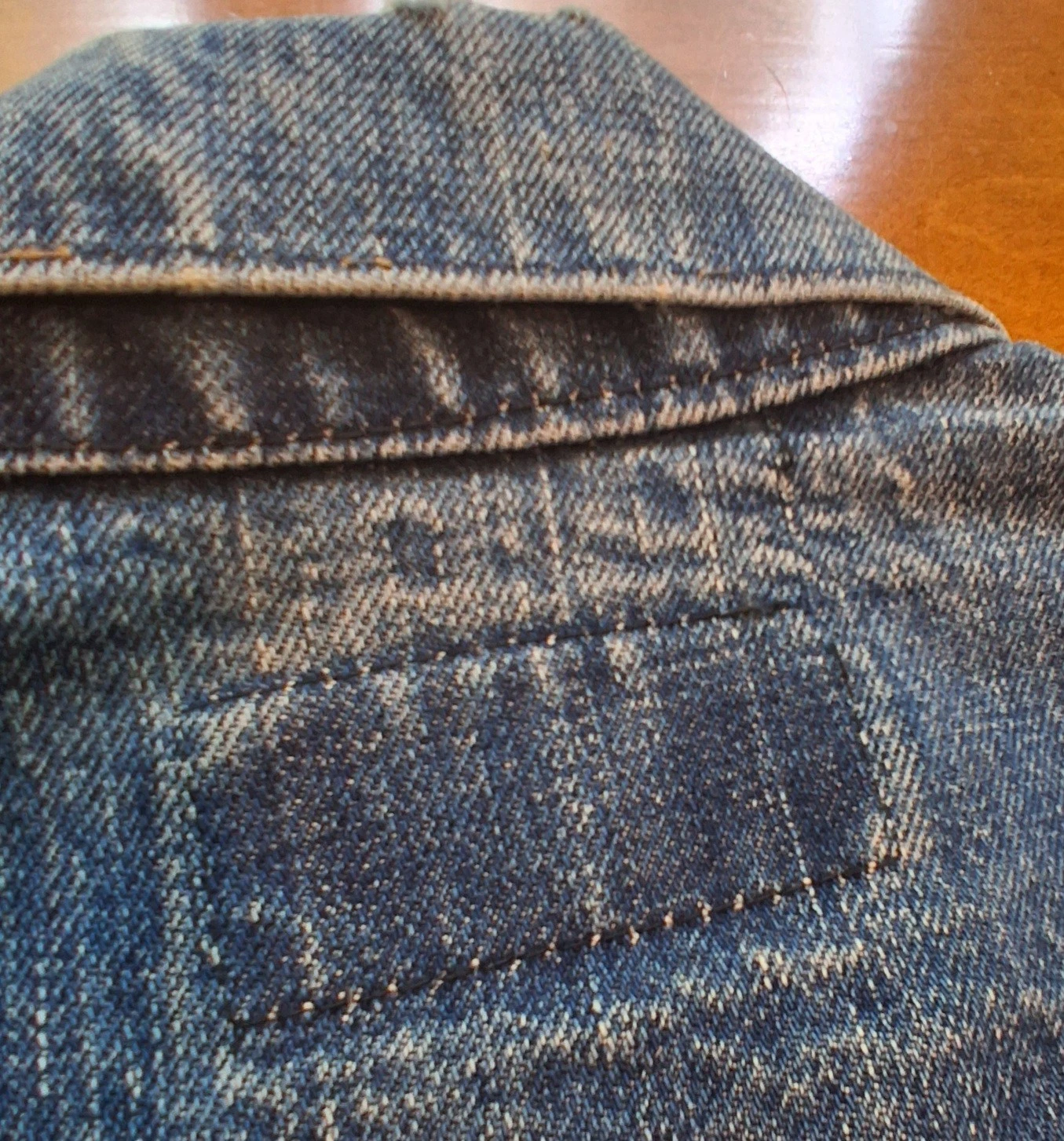 Vintage 60s Levis Big E Type 3 Denim Trucker Jacket Dark Indigo 36 18x24 70505 image 17