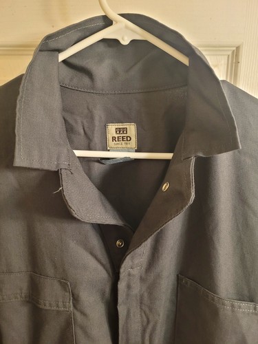 REED Discontinued Coveralls w/ Pocket Flap Charcoal blue/green Michael Myers 46T