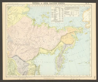 RUSSLAND FERNOST. Ostsibirien Kamtschatka Iakoutsk Tschouktchis. LETTS 1892 Karte