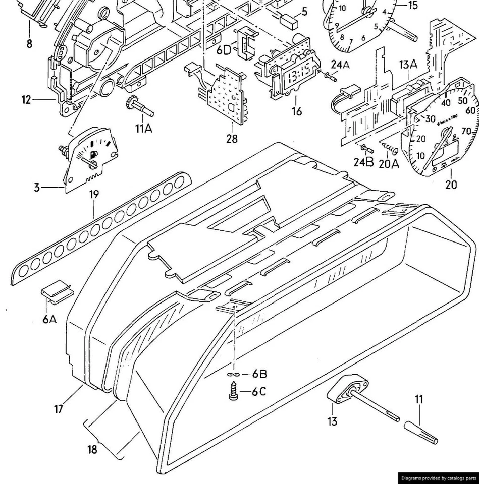奥迪 5000 1978 - 1988 年仪器面板照明 RHEOSTAT 4319 093B 正品 全新 — 第 2/2 张图片