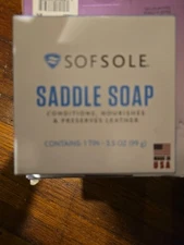 Sof Sole SADDLE SOAP CONDITIONS NOURISHES & PRESERVES LEATHER Shoe Care PROTECTS