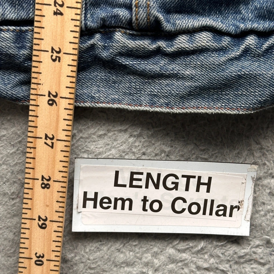 Vintage Levi Strauss Signature Denim Jean Trucker Jacket Mens XL Blue Button - Image 4 of 4