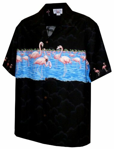 Pacific Legend Mens S to 4X Pink Flamingo Chest Band Shirt - Picture 1 of 6
