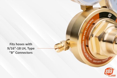 SÜA® Heavy-Duty Regulators Gas Gauges -V450 Series - Oxygen, Acetylene & Propane - Picture 22 of 37