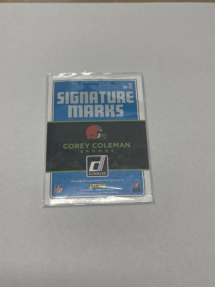 2018 Panini Donruss Signature Marks Corey Coleman #SM-CC Auto - Image 3 of 3