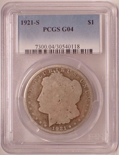 1921-S Morgan Dollar PCGS G04 ~ Gen 4.6 ~ Scarce, Pop 7 in G4
