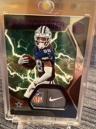 2020 Elements CeeDee Lamb RC 🔥1 of 1 🔥 Super Charged/NFL, Nike Swoosh Patch - Picture 2 of 5