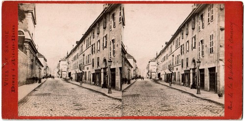 Annecy.Savoie.Rue de la Visitation.Stereoview.Photo Stereo Albuminée Demay à Aix - 第 1/1 張圖片