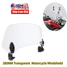 Motorcycle Windshield Extension Universal Adjustable Clip-on Windscreen Extender