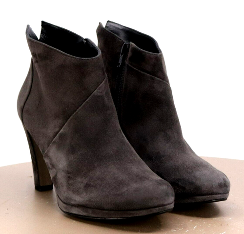 Paul Green Women's Side Zip Booties Boots Size US 7 UK 4.5 Suede Gray - Picture 6 of 13