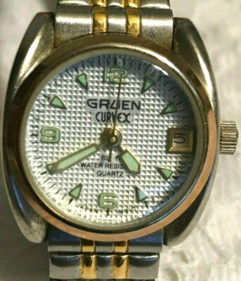 vintage GRUEN CURVEX GR210 WOMEN'S WRISTWATCH wrist watch WATER RESISTANT 100 FT