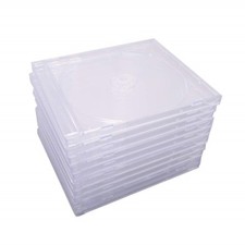 100 pcs 10.4 mm Standard Single Clear CD Jewel Case Assembled Clear Tray