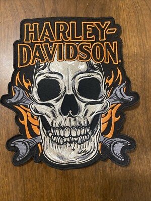 Harley Davidson  Skull Mouth Motorcycle Vest Patch Emblem 9 3/4'' x 11'' EM196667