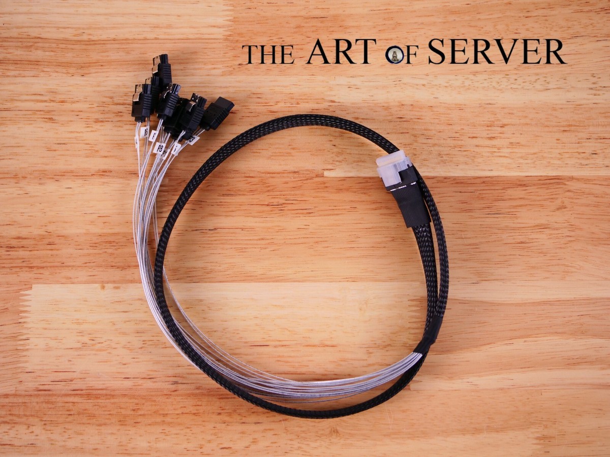 SFF-8654 8i to 8xSATA forward breakout 100cm 39-in long SAS cable