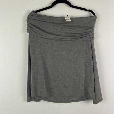 Express Off the Shoulder Top Size Small Gray Long Dolman Sleeve