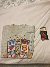 VINTAGE 1994 NBA FINALS T SHIRT XL & FINALS ga 2 Ticket sub NY KNICKS/ Rockets