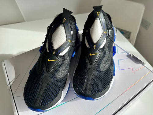 NIKE ADAPT HUARACHE - RARE - BLACK/RACER BLUE - Size UK 8.5 - UK CHARGER - Picture 2 of 14