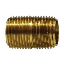 28131 Close Nipple, 1/8 in MNPTF x 1/8 in MNPTF, 3/4 in, Brass, 20 Pack