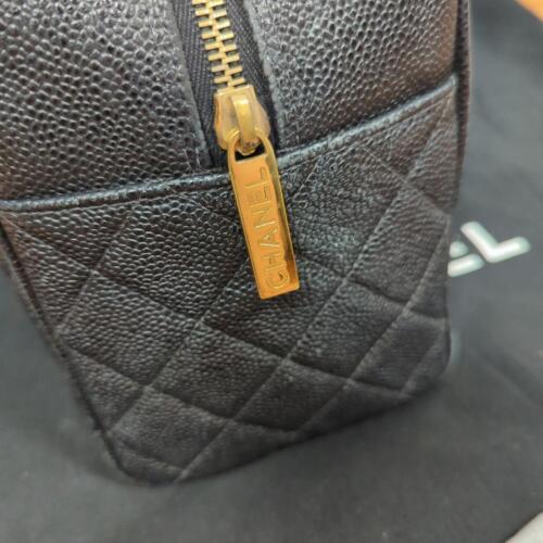 AUTH Chanel Chanel Caviar Skin Boston Back Black with card dust box good - Picture 6 of 12