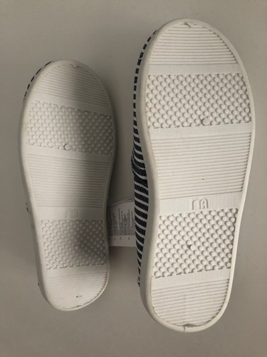 Mothercare Unisex blau/weiß gestreifte Canvas-Schuhe - Kindergröße 10 - neu mit Etikett - Bild 3 von 4