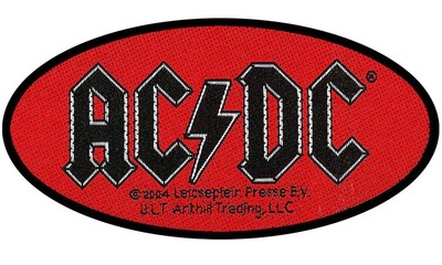 AC/DC Patch Oval Classic Band Logo new Official woven sew on | eBay