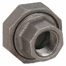 5 pcs) Various Sizes of Malleable Iron Pipe Union Female NPT Threaded Class 150