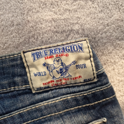 TRUE RELIGION Womens Jeans Blue Regular Straight Stone Wash W27 L33 - Picture 5 of 10