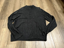Perry Ellis Mens 1/4 Zip Pullover Sweater XL Gray