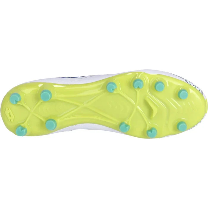 Scarpe tacchetti calcio uomo Lotto Solista 700 VIII FG tutte bianche Sunny Lime taglia 9 nuove con scatola