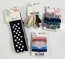 Scunci Assorted Hair Accessories-3 Headwrap,18 Elastic,6 Ponytails,5 Scrunchies