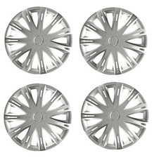Wheel Trims 13" Hub Caps Spark Plastic Covers Set of 4 Silver inset specific 