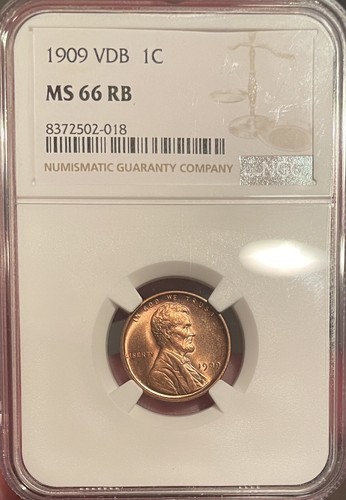 1909-VDB Lincoln Cent MS 66 RB- Looks Red, Beautiful Eye appeal.