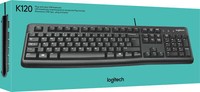 Logitech Tastatur K120 Mit Kabel Keyboard Schwarz 920-002489