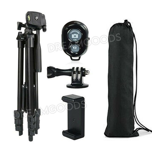 Professional Camera Tripod Stand Mount Remote + Phone Holder for iPhone Samsung - Picture 11 of 11