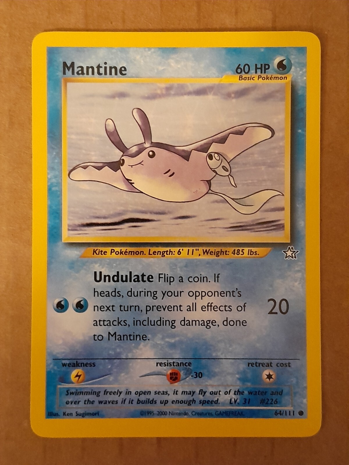 Pokemon Mantine 64/111 Neo Genesis NM See Pictures