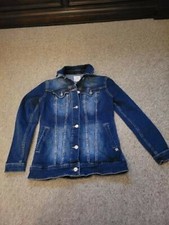 Lula Roe Jaxson Denim Jean Jacket Button Up Women's Size S