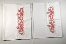 VTG Needle Workl Utica Muslin No-Iron Cotton Made Pillowcase 30x20โ Made In USA