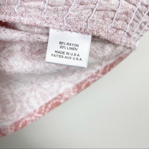 Misa Los Angeles Nilu Blouse in Washed Tile Pink Crochet Smocked Casual Medium - Picture 6 of 7