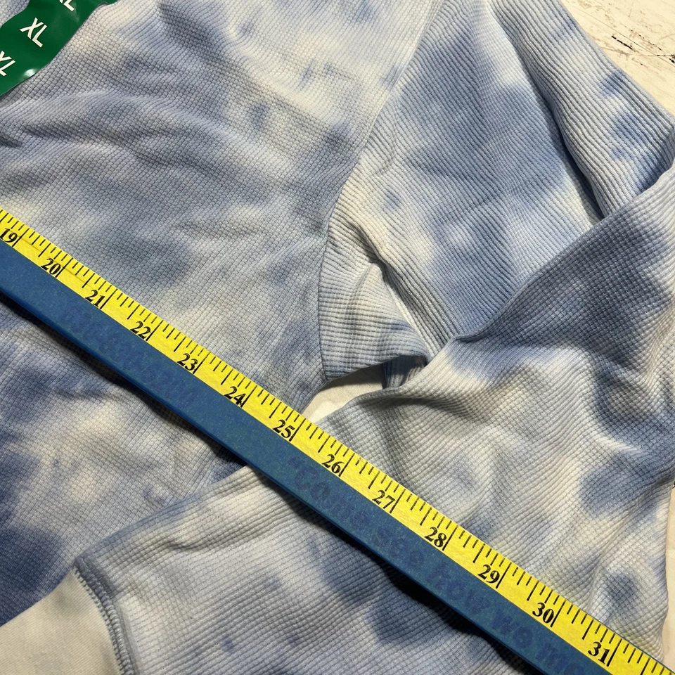 Nuevo con etiquetas Espléndido Top Pullover Para Mujer Cuello Redondo Mangas Largas Talla X-Lrg Azul Tie Dye Foto 3 de 4