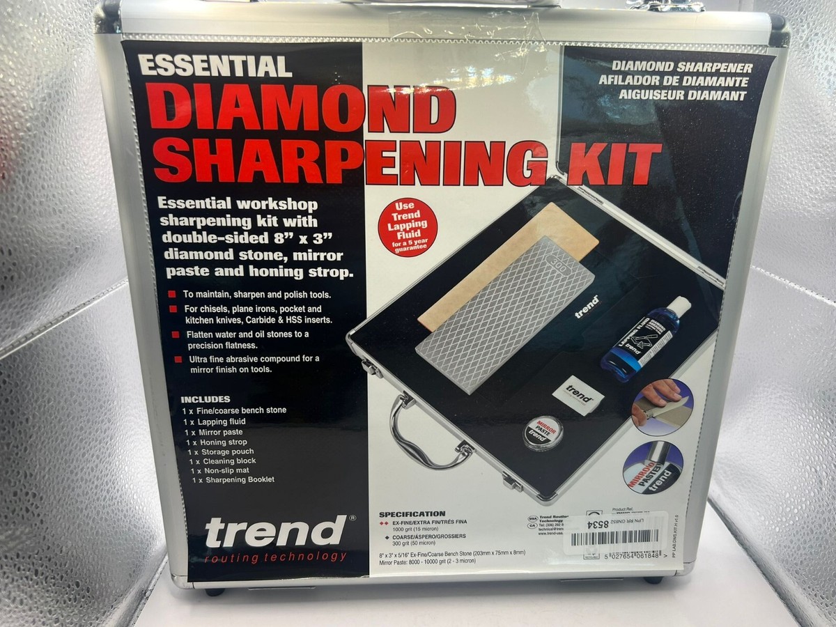 Trend Essential Diamond Sharpening Kit with 300/1000 Grit Bench