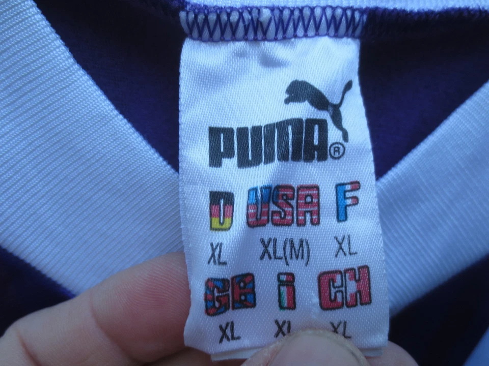 VINTAGE Maillot porté n°9 PUMA match worn shirt TOULOUSE ? TéFéCé ancien XL - Photo 3/4