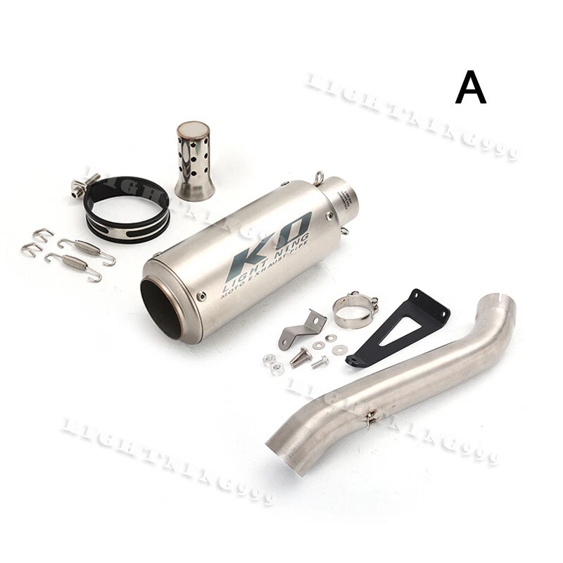For Aprilia Tuono V4 1100 RR Misano 2017-2020 Exhaust System Mid Pipe Muffler 2" — 第 2/4 张图片